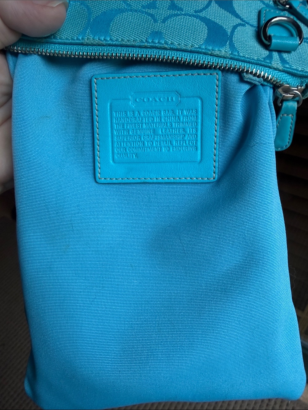 Coach Vintage Azure Signature Swing Pack - Picture 7 of 8